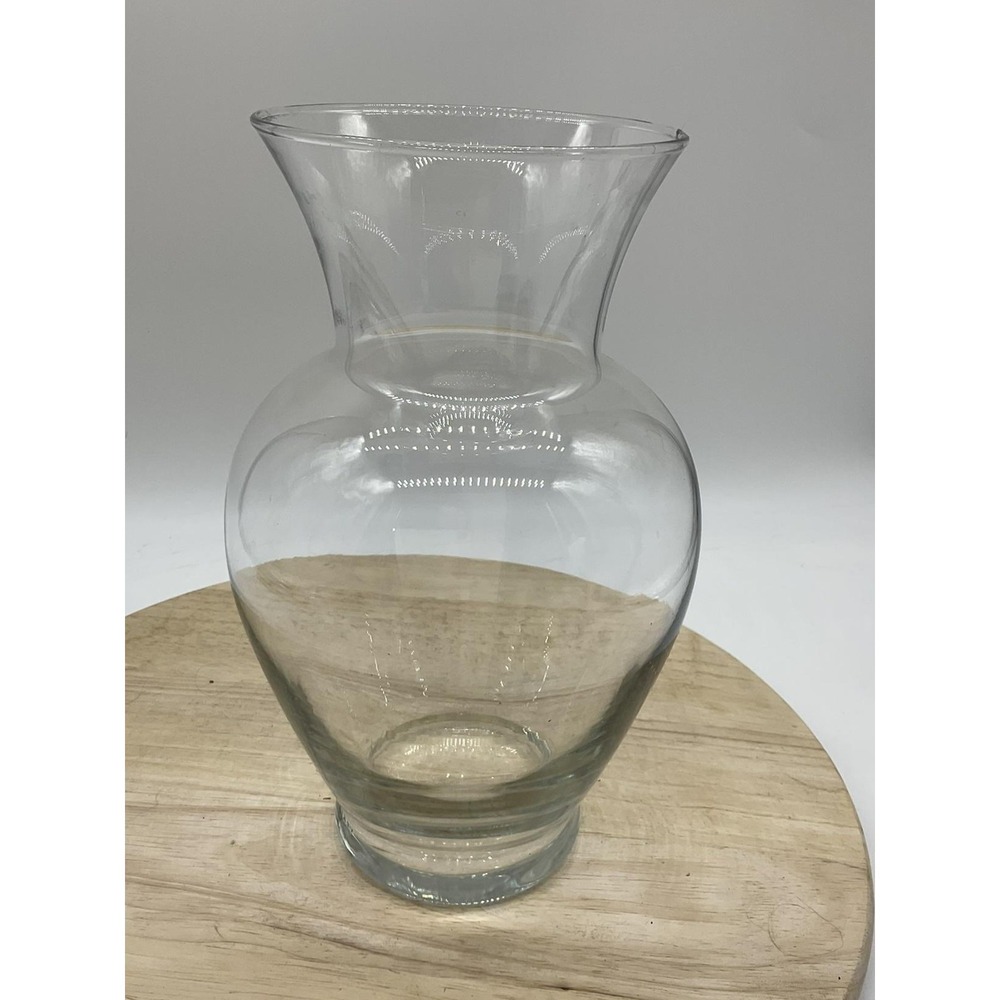 Clear Glass Flower Vase Bulb Shape Large Centerpiece‎ Tabletop Decor Home